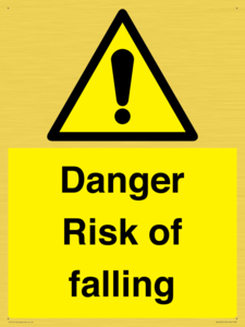 Danger Risk of falling
